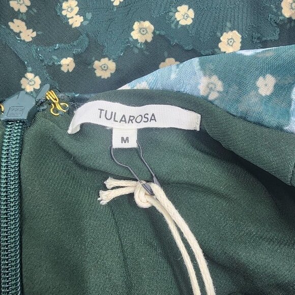 Tularosa Women's Ziggy Hunter Green Floral Midi‎ Dress Size M NWT - Picture 12 of 16